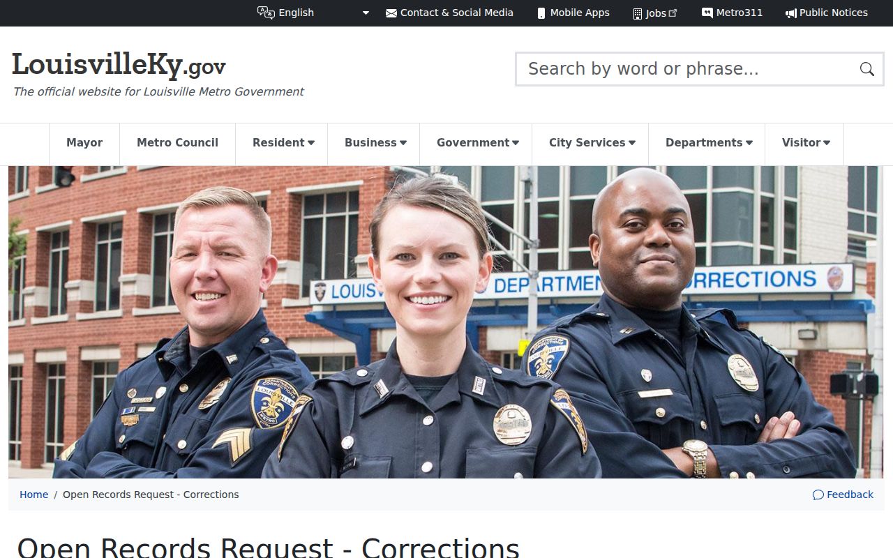 Jefferson County arrest booking records request route