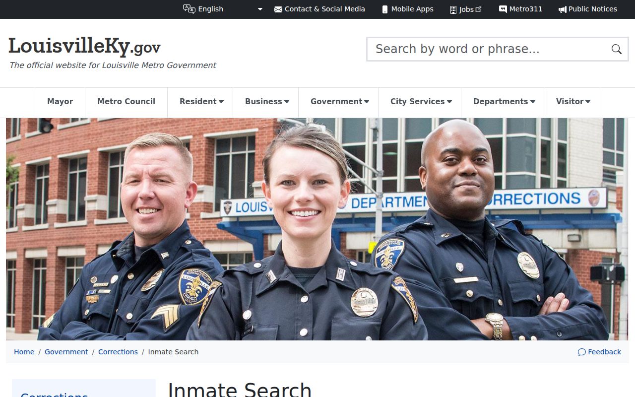 Jefferson County recent arrests official LMDC inmate search entry